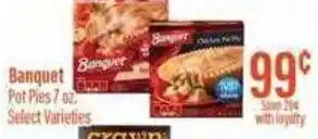 Chief Supermarket Banquet Pot Pies 7 oz. offer