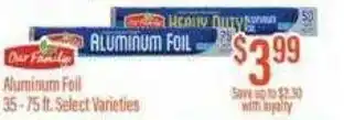 Chief Supermarket Aluminum Foil 35-75 ft. offer