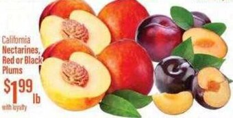 Chief Supermarket Nectarines, Red or Black Plums offer