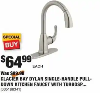 The Home Depot Glacier Bay Dylan Single-Handle Pull-Down Kitchen Faucet with Turbosp offer