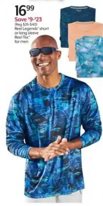 Bealls Reel legends short or long sleeve reel-tec for men offer