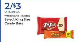 Rite Aid King size candy bars offer