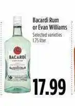 Bacardi rum or evan williams