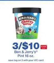 Harris Teeter Ben & jerry's pint offer