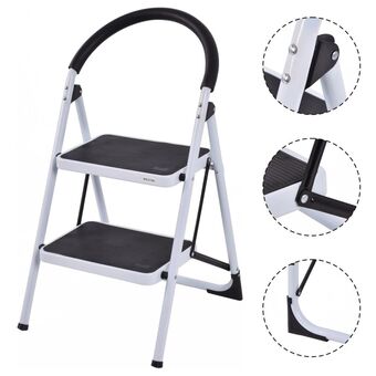 Walmart Costway 2 step ladder folding stool heavy duty 330lbs capacity industrial lightweight offer