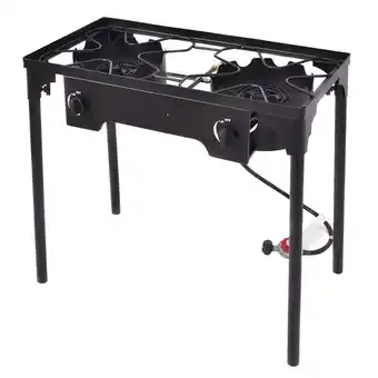 Walmart Costway double burner gas propane cooker outdoor camping picnic stove stand bbq grill offer