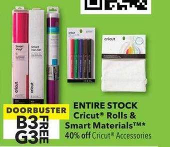 JOANN Cricut rolls & smart materials offer