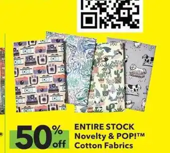 JOANN Novelty & pop! cotton fabrics offer