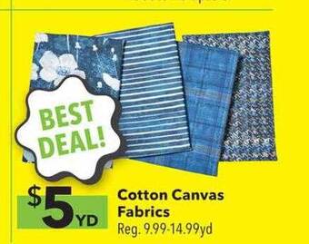 JOANN Cotton canvas fabrics offer