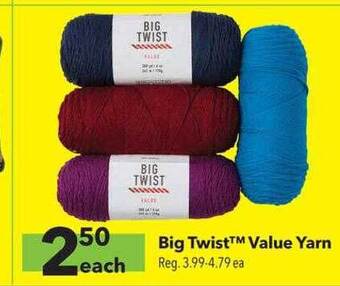 JOANN Big twist value yarn offer