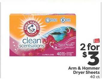 Weis Markets Arm & hammer dryer sheets offer
