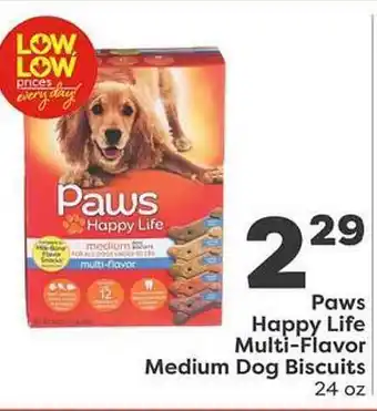 Weis Markets Paws happy life multi-flavor medium dog biscuits offer
