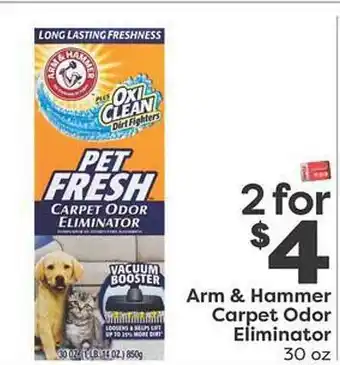 Weis Markets Arm & hammer carpet odor elimintor offer
