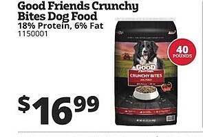 Rural King Good friends crunchy bites dog food offer