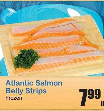 Atlantic salmon belly strips