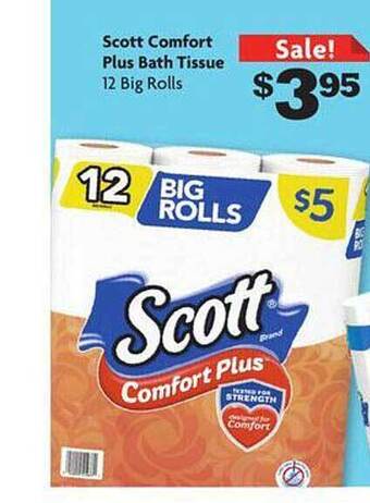 Family Dollar Scott comfort plus bath tissue offer