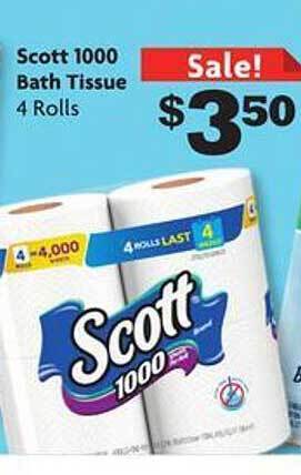 Family Dollar Scott 1000 bath tissue offer