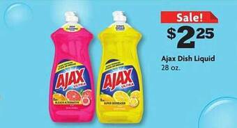 Family Dollar Ajax dish liquid offer