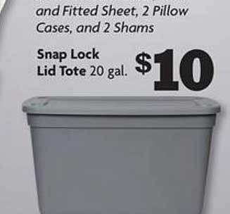 Family Dollar Snap lock lid tote offer