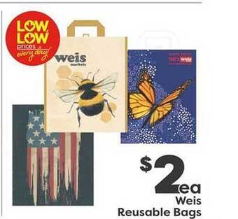 Weis Markets Weis reusable bags offer