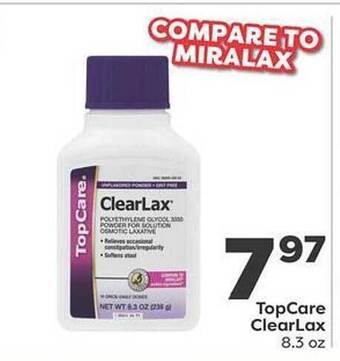 Weis Markets Topcare clearlax offer