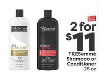 Weis Markets Tresemmé shampoo or conditioner offer