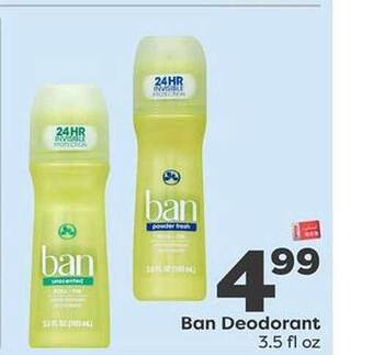Weis Markets Ban deodorant offer