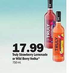 Meijer Truly strawberry lemonade or wild berry vodka offer