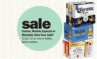 Meijer Corona, modelo especial or michelob ultra pure gold offer