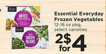 SHOPPERS Essential everyday frozen vegetables offer