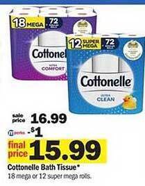 Meijer Cottonelle bath tissue offer