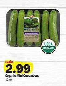 Meijer Organic mini cucumbers offer