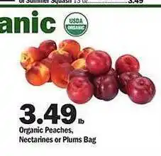Meijer Oragnic peaches, nectarines or plums bag offer
