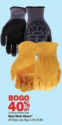 Meijer Boss work gloves offer
