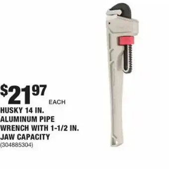 The Home Depot Husty 14 In. Aluminum Pipe Wrench With 1-1/2 In Jaw Capacity offer