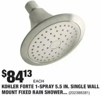The Home Depot Kohler Forte 1-Spray 5.5 In Single Wall Mount Fixed Rain Shower offer