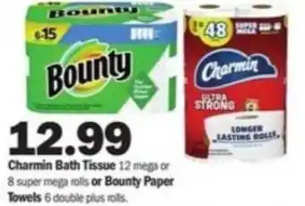 Meijer Bounty Charmin Bath Tissue offer