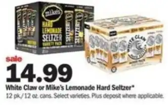 Meijer White Claw ,Mike's Lemonade Hard Seltzer offer