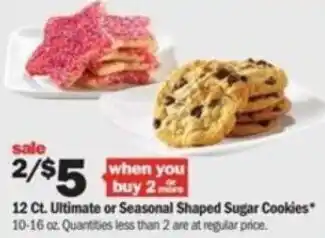 Meijer 12 Ct. Ultimate , Seasonal Shaped Sugar Cookies offer