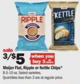 Meijer Meijer Flat, Ripple 8.5-10 oz offer