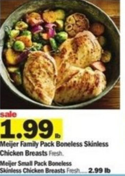 Meijer Meijer Family Pack Boneless Skinless Chicken Breasts offer