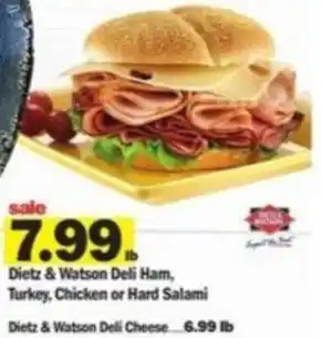 Meijer Dietz & Watson Deli Ham, Turkey, Chicken offer
