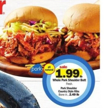 Meijer Whole Pork Shoulder Butt offer