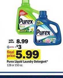 Meijer Purex liquid laundry detergent offer