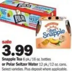 Meijer Snapple Tea 6pk/16 oz offer