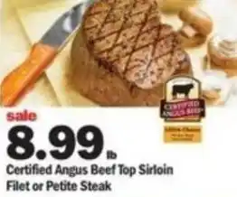 Meijer Certified Angus Beef Top Sirloin Filet offer