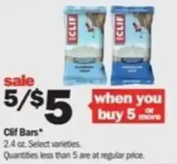 Meijer Clif Bars 2.4 oz offer