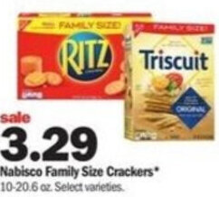 Meijer Nabisco Family Size Crackers 10-20.6 oz offer
