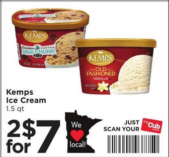 Cub Foods Kemps ice cream offer