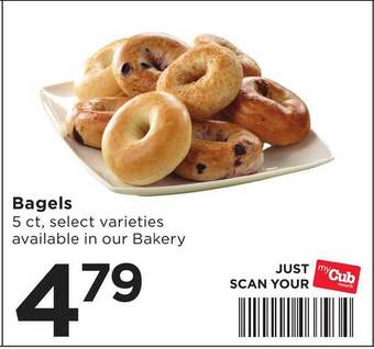 Cub Foods Bagels offer
